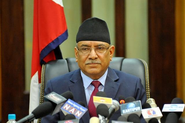 Prime Minister of Nepal Pushpa Kamal Dahal 'Prachanda' (via Getty Images).