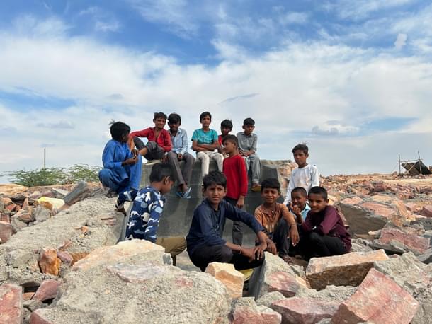 Children requested this correspondent for a group photograph
