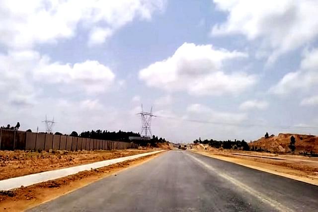 Construction work on Bengaluru-Chennai Expressway. (Via Twitter)