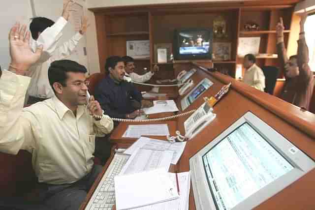 The Bombay Stock Exchange. (Manoj Patil/Hindustan Times via Getty Images)