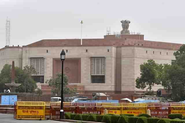 View of the new Parliament building set to be inaugurated this Sunday. (Photo Credit: Shiv Kumar Pushpakar)