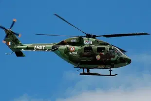 Indian Army’s Dhruv helicopter. (Representative Image) (Noel Reynolds/Wikimedia Commons)