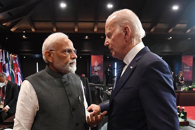 Prime Minister Narendra Modi (L) and US President Joe Biden