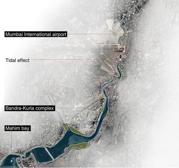 Part of the Mithi River's Course in Mumbai (Source: Sahil Kanekar/WRI India)
