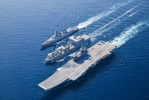 INS Vikrant at sea (Twitter)