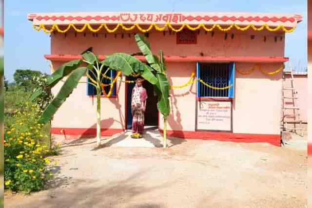 A house constructed with PMAY-G funds