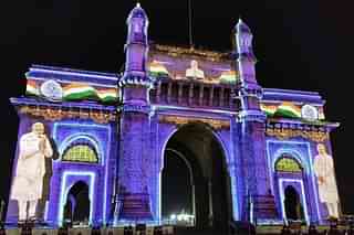 Gateway of India, marking the completion of 100th episode of 'Mann ki Baat'