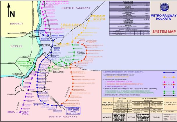 Kolkata metro map (Indian Railways)