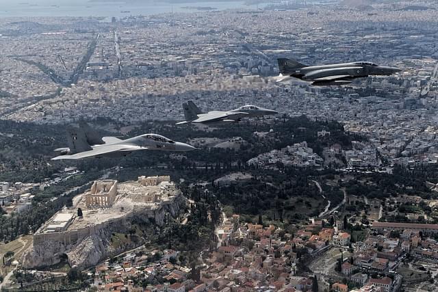 IAF's Sukhoi-30 MKIs, F-15 and F-4E Phantoms of the Hellenic Air Force (Via @IAF_MCC)