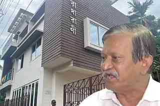 Sujay Krishna Bhadra against the backdrop of one of his residences