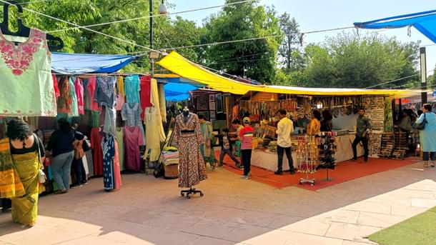 Clothes and crafts bazar at Dilli Haat-INA