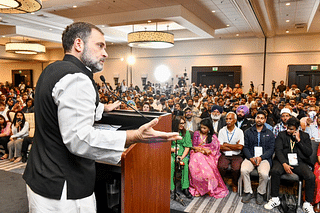Rahul Gandhi interacting with the Indian diaspora in San Francisco, California, in the United States. (Photo: Congress/Twitter)