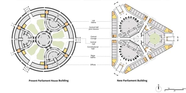 Plans of the New and Old Parliament
(Source: HCP Design)