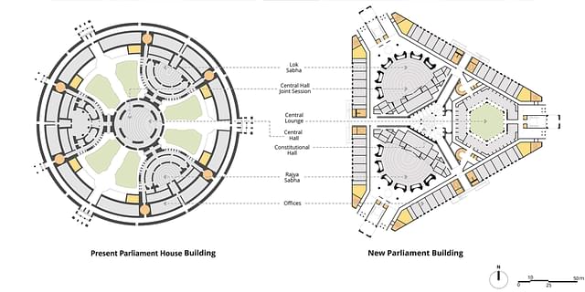 Plans of the New and Old Parliament 
(Source: HCP Design)