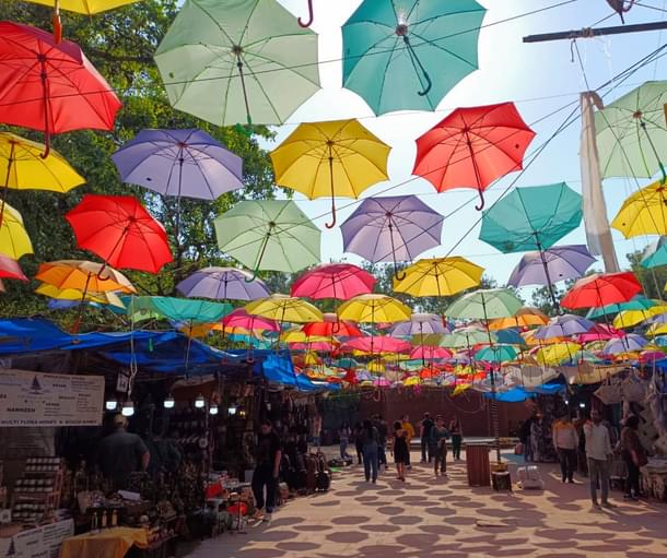 Colourful and vibrant view inside Dilli Haat-INA