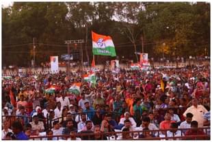 Congress supporters at a rally. Credit: Karnataka Congress Facebook page.