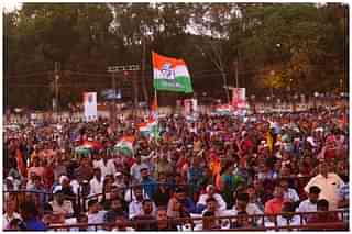 Congress supporters at a rally. Credit: Karnataka Congress Facebook page. 
