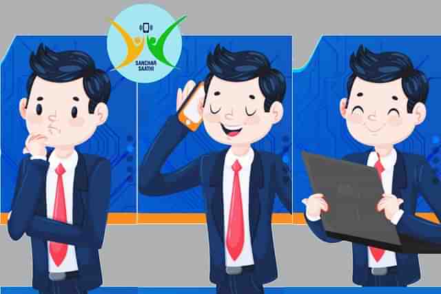 Mobile phone lost or stolen? Sanchar Saathi will help you block it — till you recover it. 
(Graphic compiled from images at Sanchar Saathi site)