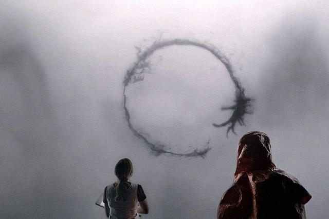 A shot from the film, 'Arrival' 