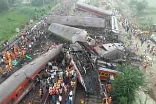 The accident site at Balasore, Odisha.