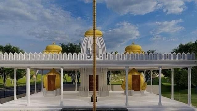 Artist's impression of India's first 3-D printed temple being constructed in Siddipet, Telangana, by Simpliforge.