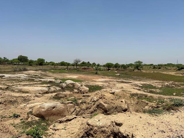 A view of the arid land in Mahoba