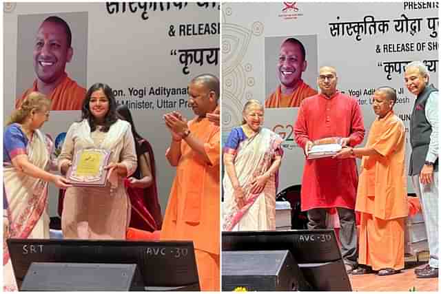 Swati Goel Sharma and Sanjeev Newar honoured with 'Sanskritik Yoddha' Award