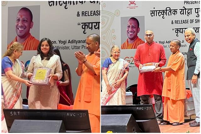 Swati Goel Sharma and Sanjeev Newar honoured with 'Sanskritik Yoddha' Award