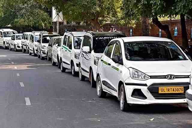 Representative Image of CNG Taxi Plying In Delhi