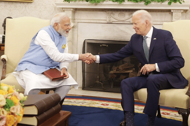 Prime Minister Narendra Modi with US President Joe Biden.