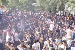 Holi celebration at a Pakistan University