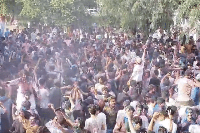 Holi celebration at a Pakistan University