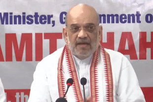 Union Home Minister Amit Shah addresses a press conference, in Imphal, Manipur, Thursday (Picture: PTI).