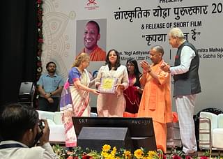 Sharma receiving the award