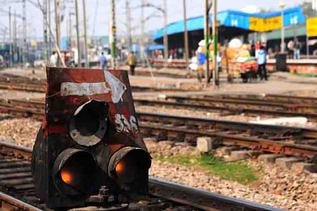 Railway signals at New Delhi Station (Ramesh Pathania/Mint via Getty Images).