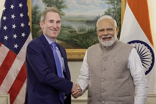 Amazon CEO Andy Jassy with PM Modi (Pic Via Twitter)