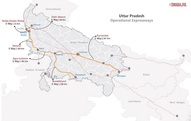 Network of Operational Expressways in Uttar Pradesh (Source: Swarajya)