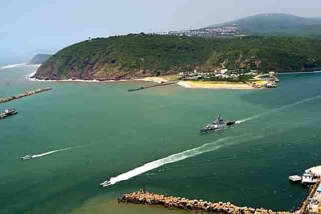 INS Kirpan on sail from Visakhapatnam. (PIB)