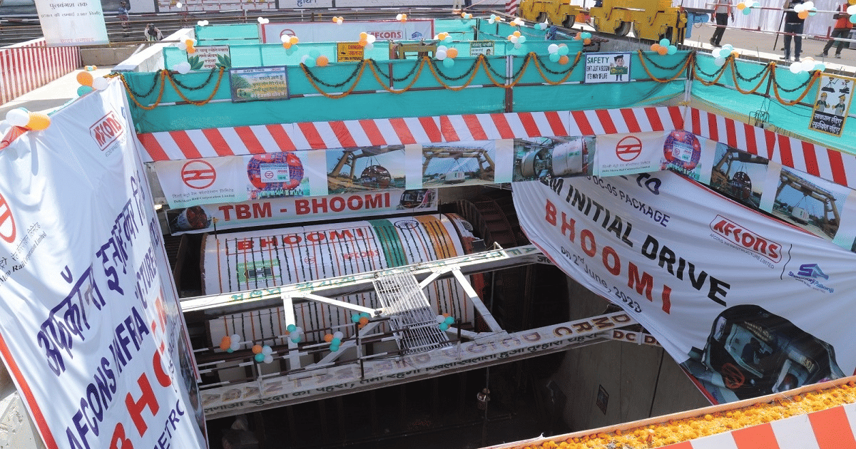 Delhi Metro: DMRC Launches Tunnel Boring Machine