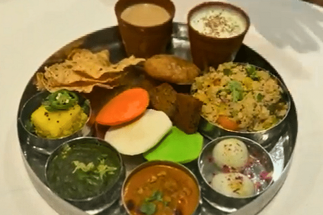 Videograb of Modi ji thali, as shared by ANI