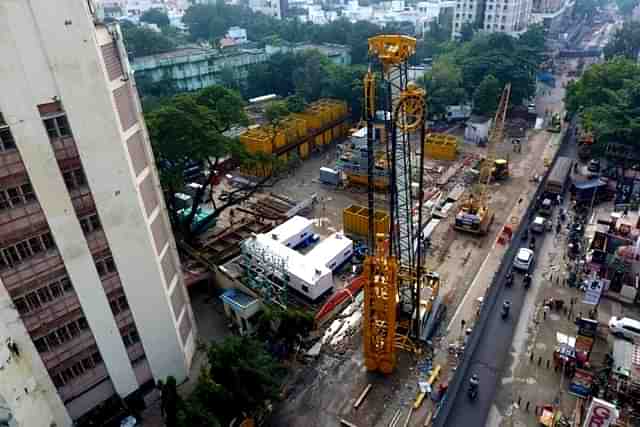 Chennai Metro project site. (Twitter)