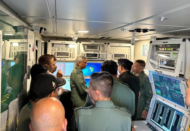 The made-in-India UAV showcased its capabilities to a Tri-services team for the first time. (DRDO/Twitter)