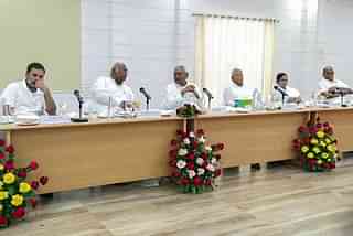 Opposition leaders at the Patna conclave.