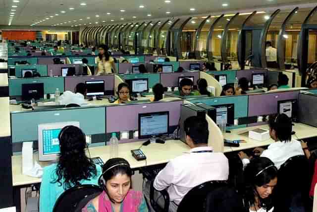 Office of an IT firm in India.  (Rachit Goswami/The India Today Group/Getty Images)