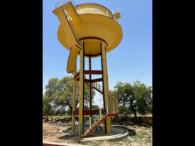 Water tank built outside Shivhar as part of the tap water scheme