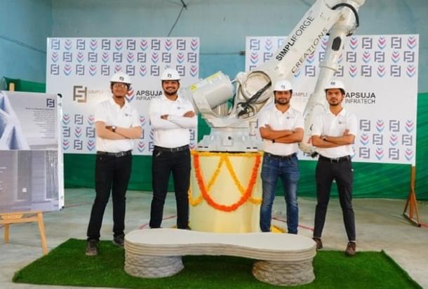 The Robotic Concrete 3-D printer launched by Simpliforge. (Photo: Simpliforge)