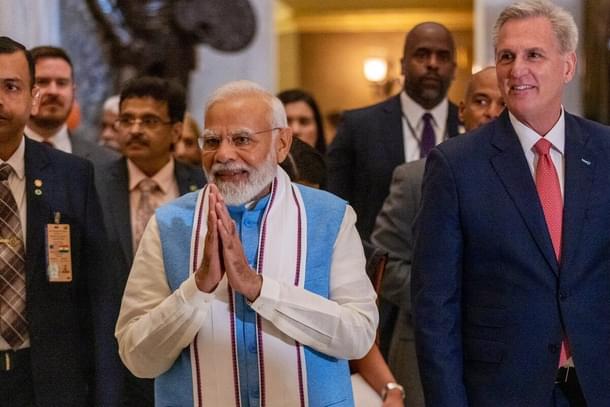 Prime Minister Narendra Modi with Speaker of the House of Representatives Kevin McCarthy.