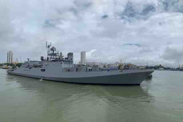 Indian Navy's Frigate, INS Tarkash. (Image via indiannavy.nic.in)