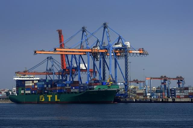 Visakhapatnam Seaport is India’s second largest port by volume of cargo handling. (Abhijit Bhatlekar/Mint via Getty Images) 