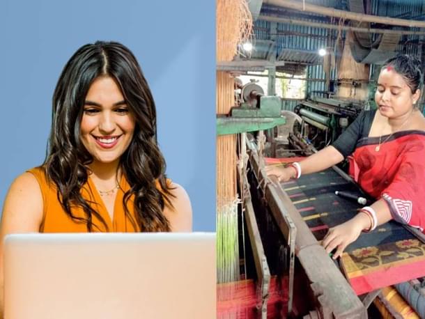 Empowering women-led MSMEs has been a key government thrust. (Photo: Left-GCPIT. Right-Reliance Foundation)